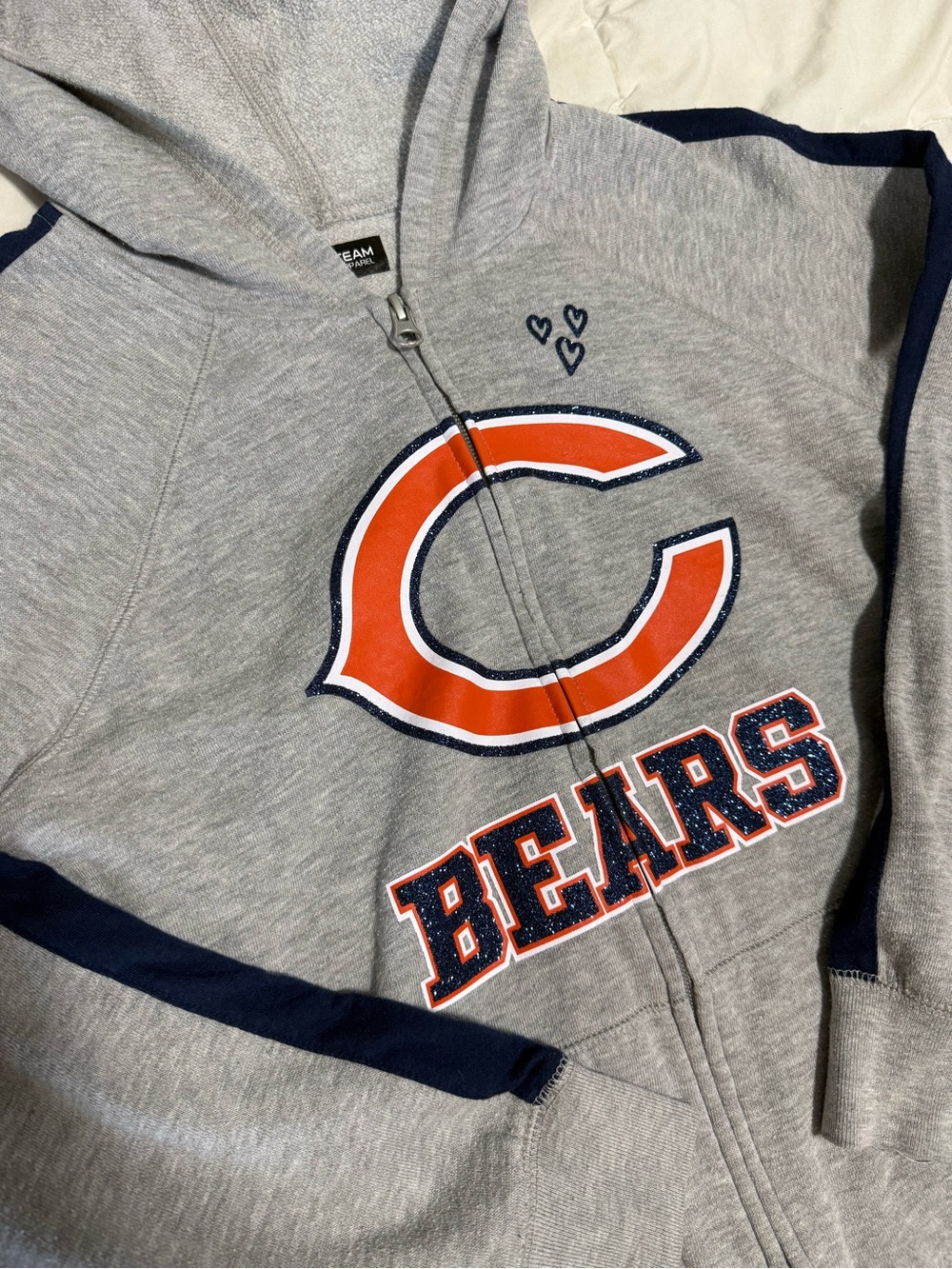 NFL Gray & Navy Chicago Bears Full-Zip Hoodie